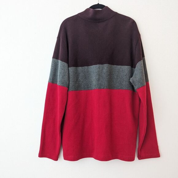 Land's End Mens quarter zip fine gauge cotton sweater - Picture 4 of 4